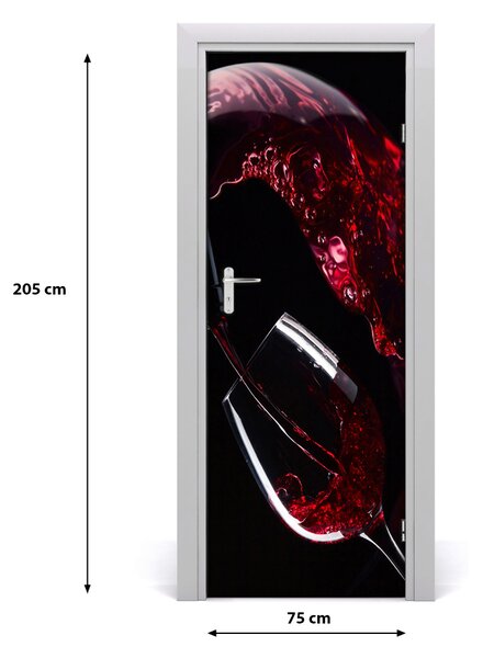 Autocolante pentru usi vin rosu