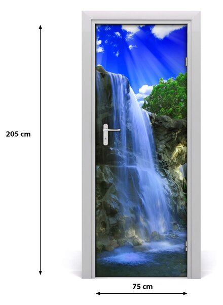 Autocolante pentru usi peisaje cascada