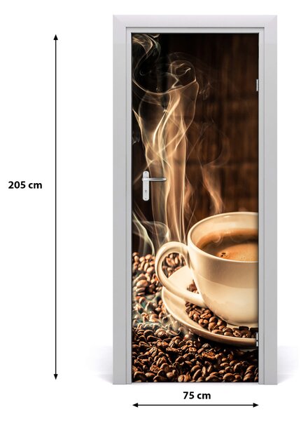 Autocolante pentru usi cafea aromatică