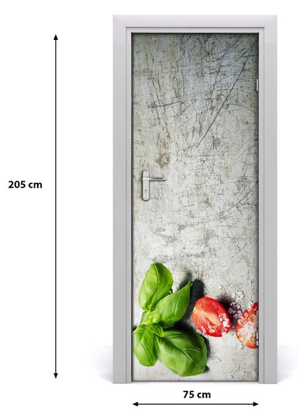 Autocolante pentru usi Tomate și busuioc