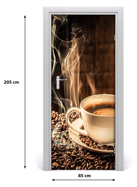 Autocolante pentru usi cafea aromatică