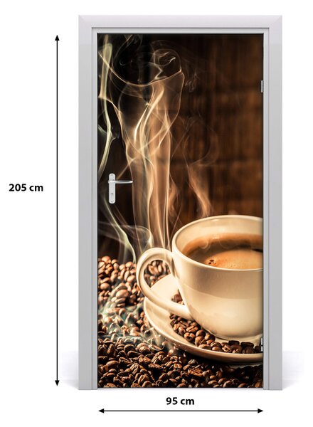 Autocolante pentru usi cafea aromatică