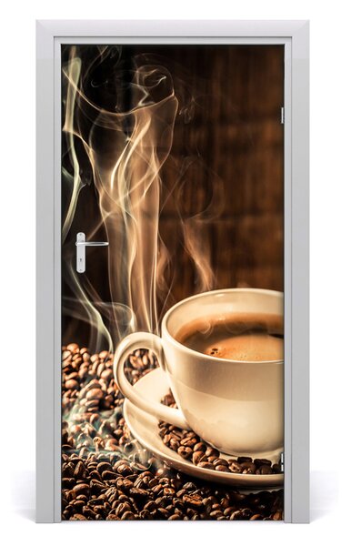 Autocolante pentru usi cafea aromatică