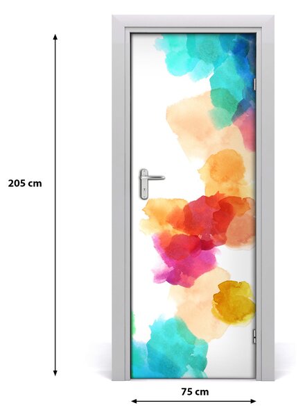 Autocolante pentru usi pete colorate