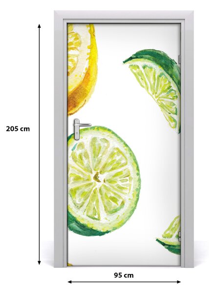 Autocolante pentru usi Limes și lămâi