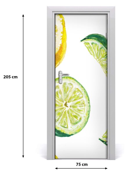 Autocolante pentru usi Limes și lămâi