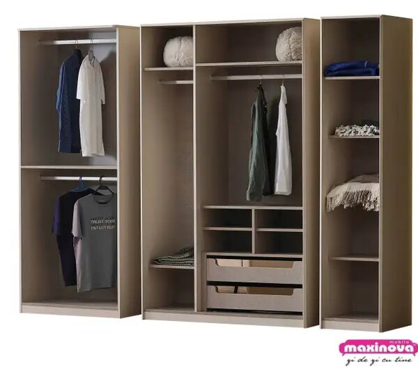 Mobilier dormitor dulap modular 6 usi, Verona