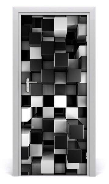 Autocolante pentru usi cuburi de abstractizare