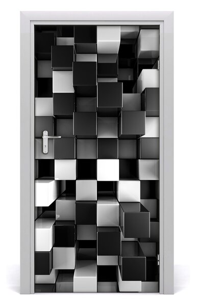 Autocolante pentru usi cuburi de abstractizare