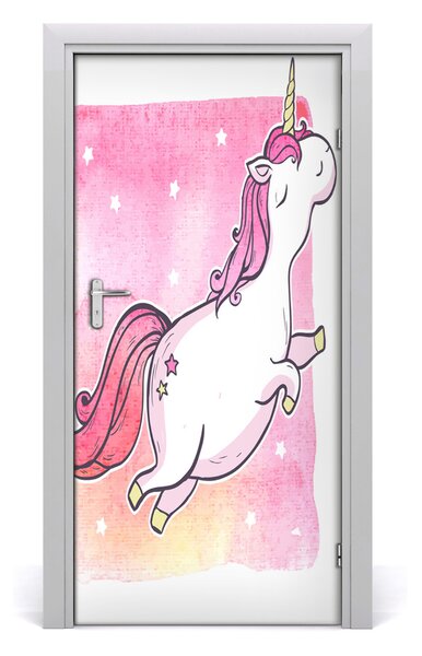 Autocolante pentru usi unicorn roz