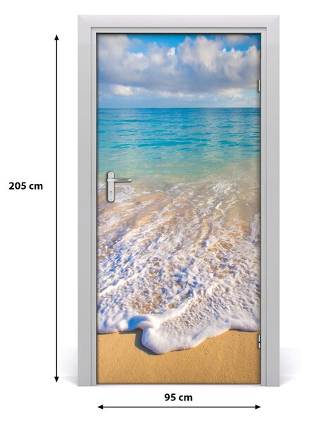 Autocolante pentru usi plaja tropicala
