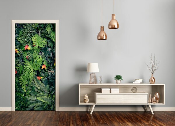 Autocolante pentru usi Eticheta autocolant plante tropicale UȘĂ