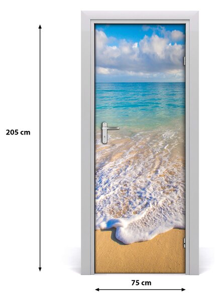 Autocolante pentru usi plaja tropicala