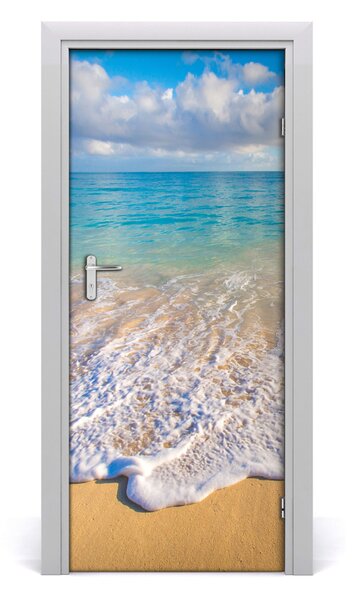 Autocolante pentru usi plaja tropicala