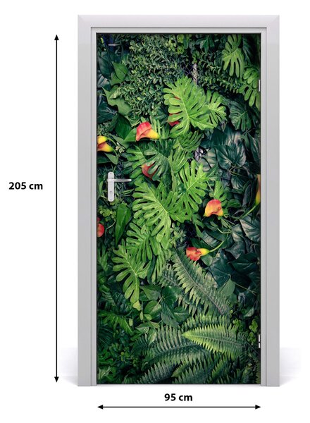 Autocolante pentru usi Eticheta autocolant plante tropicale UȘĂ