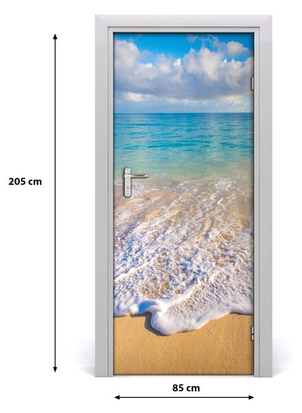 Autocolante pentru usi plaja tropicala