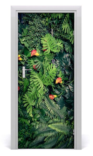 Autocolante pentru usi Eticheta autocolant plante tropicale UȘĂ