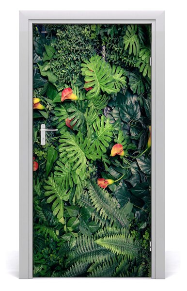 Autocolante pentru usi Eticheta autocolant plante tropicale UȘĂ