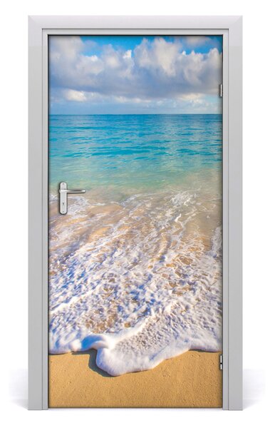 Autocolante pentru usi plaja tropicala