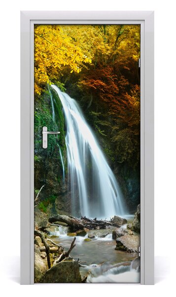 Autocolante pentru usi Cascada din pădure