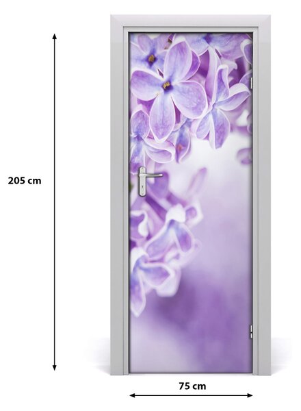Autocolante pentru usi flori de liliac