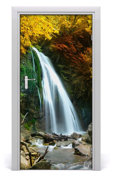Autocolante pentru usi Cascada din pădure