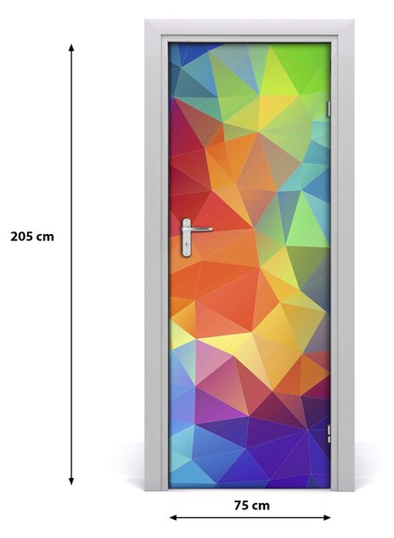 Autocolante pentru usi Autocolant DOOR adeziv triunghiuri Abstract