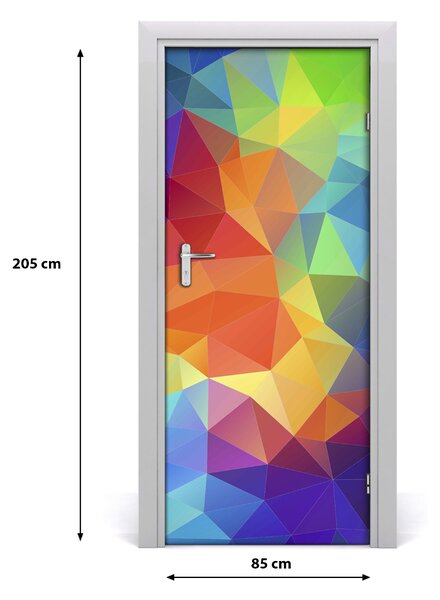 Autocolante pentru usi Autocolant DOOR adeziv triunghiuri Abstract