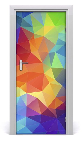 Autocolante pentru usi Autocolant DOOR adeziv triunghiuri Abstract