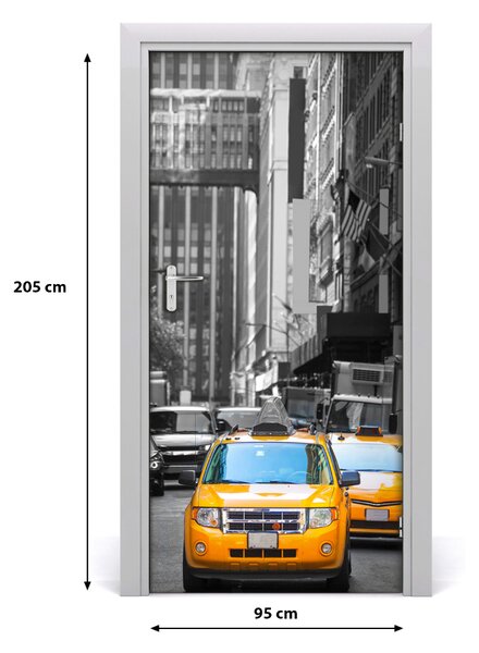 Autocolante pentru usi Auto-adezive taxi din New York UȘĂ