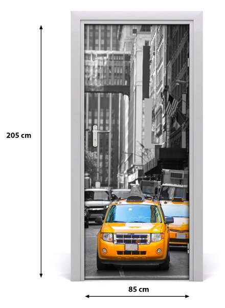 Autocolante pentru usi Auto-adezive taxi din New York UȘĂ