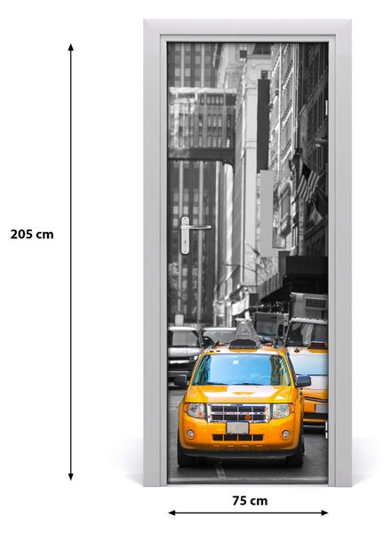 Autocolante pentru usi Auto-adezive taxi din New York UȘĂ