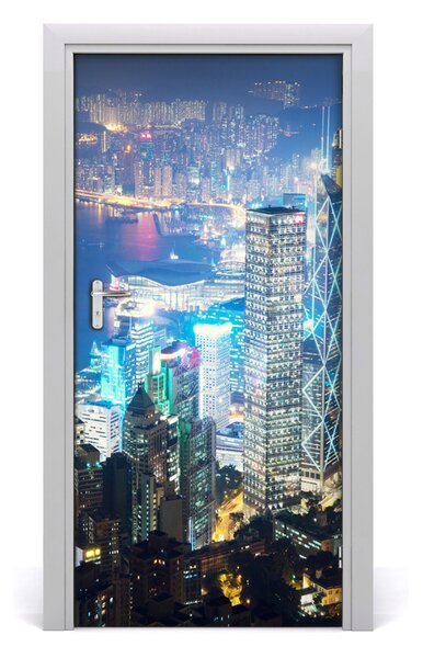 Autocolante pentru usi Auto-adezive pe ușa pe timp de noapte în Hong Kong