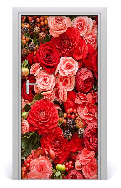 Autocolante pentru usi Buchet de flori