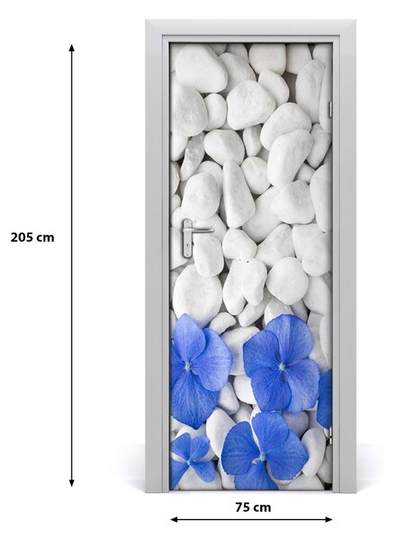 Autocolante pentru usi pietre Hydrangea