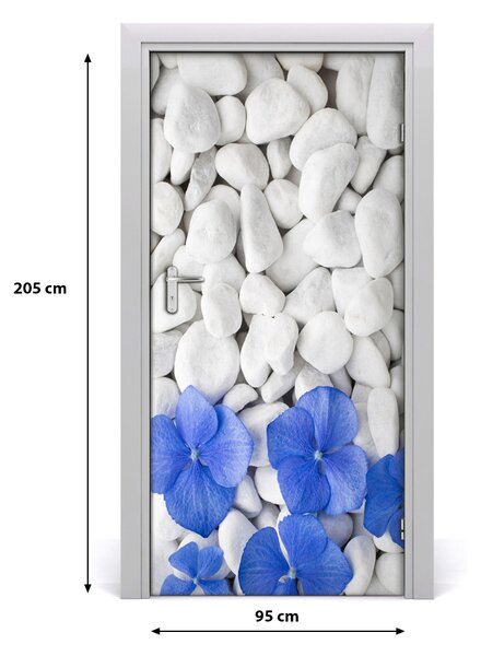 Autocolante pentru usi pietre Hydrangea