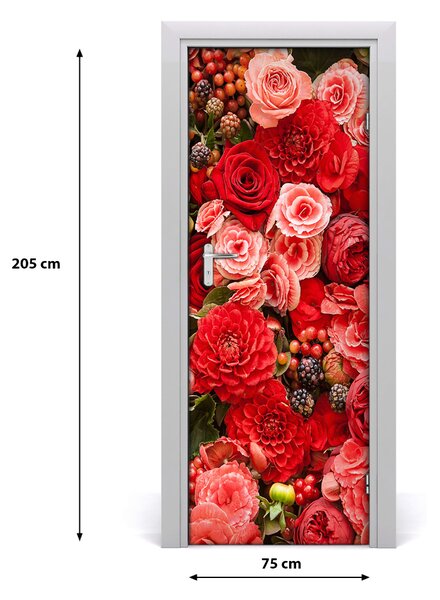 Autocolante pentru usi Buchet de flori