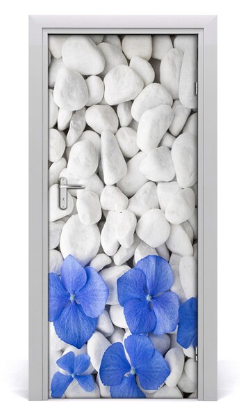 Autocolante pentru usi pietre Hydrangea
