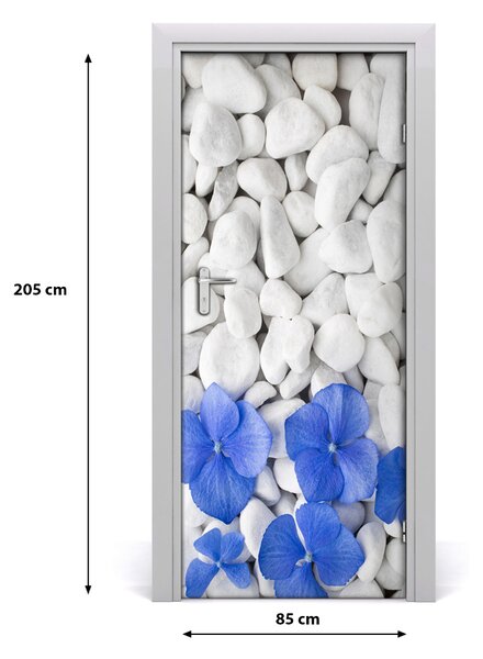Autocolante pentru usi pietre Hydrangea