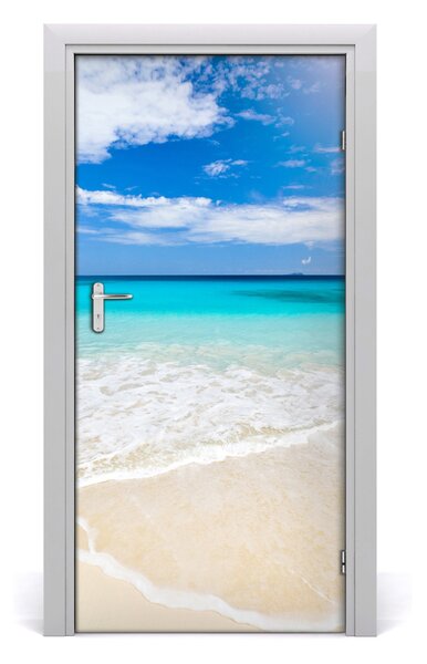 Autocolante pentru usi plaja tropicala