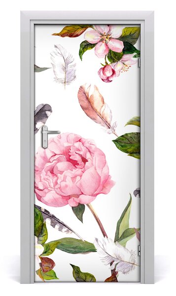 Autocolante pentru usi model floral