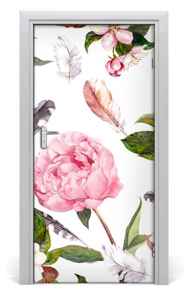 Autocolante pentru usi model floral
