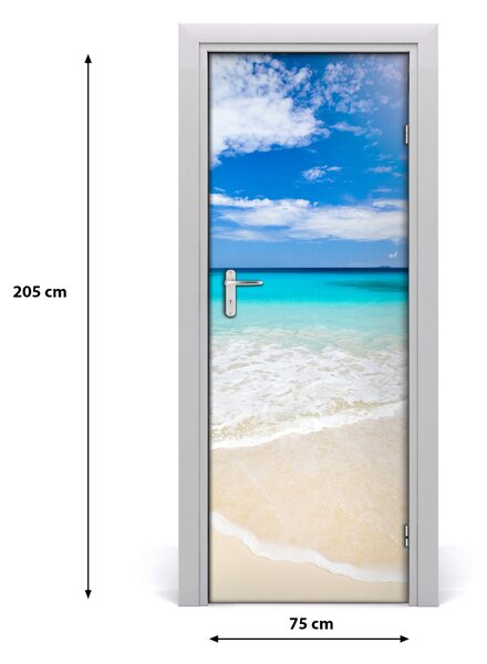 Autocolante pentru usi plaja tropicala