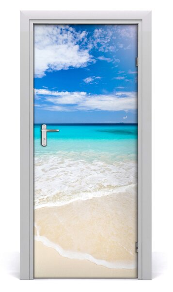 Autocolante pentru usi plaja tropicala