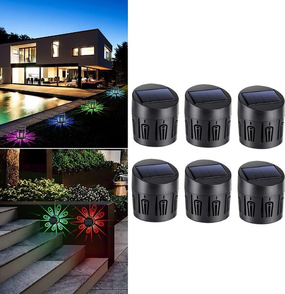 Set 6 lampi solare, LED RGB