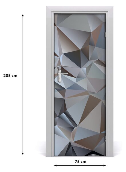 Autocolante pentru usi Autocolant DOOR adeziv triunghiuri Abstract