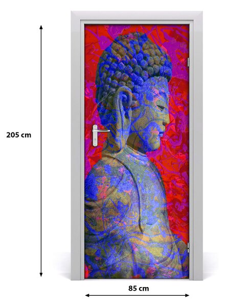 Autocolante pentru usi Abstracție buddha