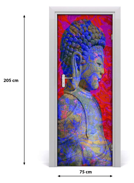 Autocolante pentru usi Abstracție buddha