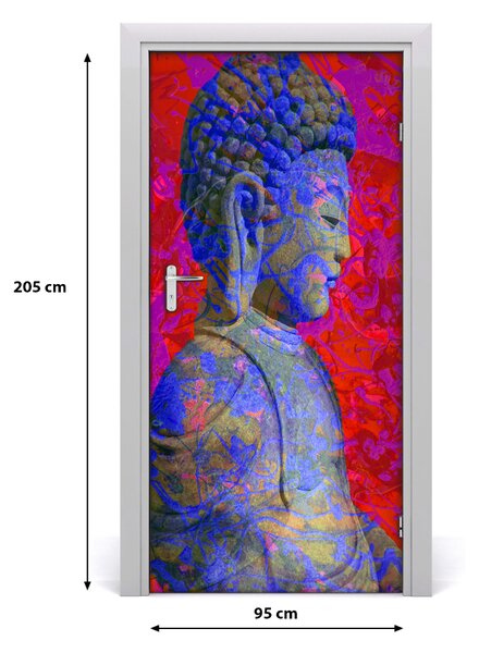 Autocolante pentru usi Abstracție buddha
