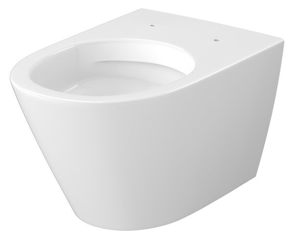 Cersanit City vas wc cu capac soft-close agăţat fără margine cu spălare turbionară alb lucios S701-883